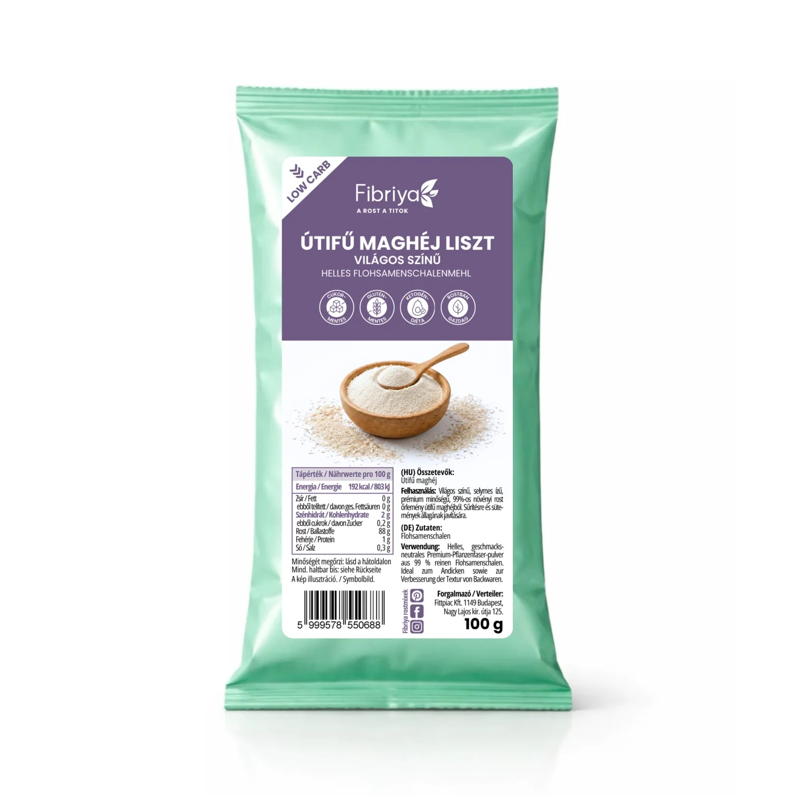 Fibriya Helles Flohsamenschalenmehl 100g