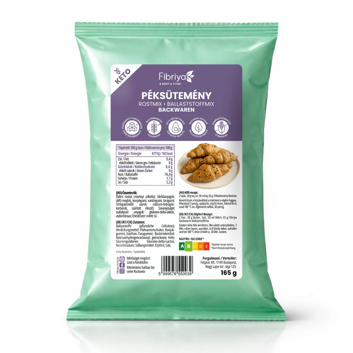 Fibriya Backwaren – Low-Carb Keto Ballaststoffmix 165g