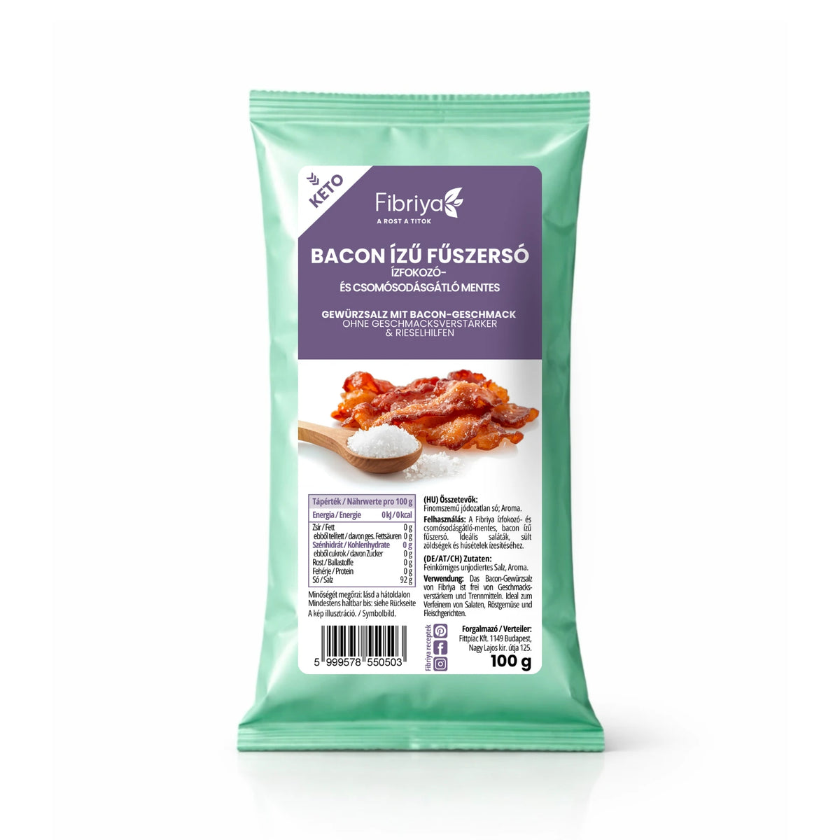 Fibriya Bacon Gewürzsalz – Ohne Geschmacksverstärker & Rieselhilfen 100g
