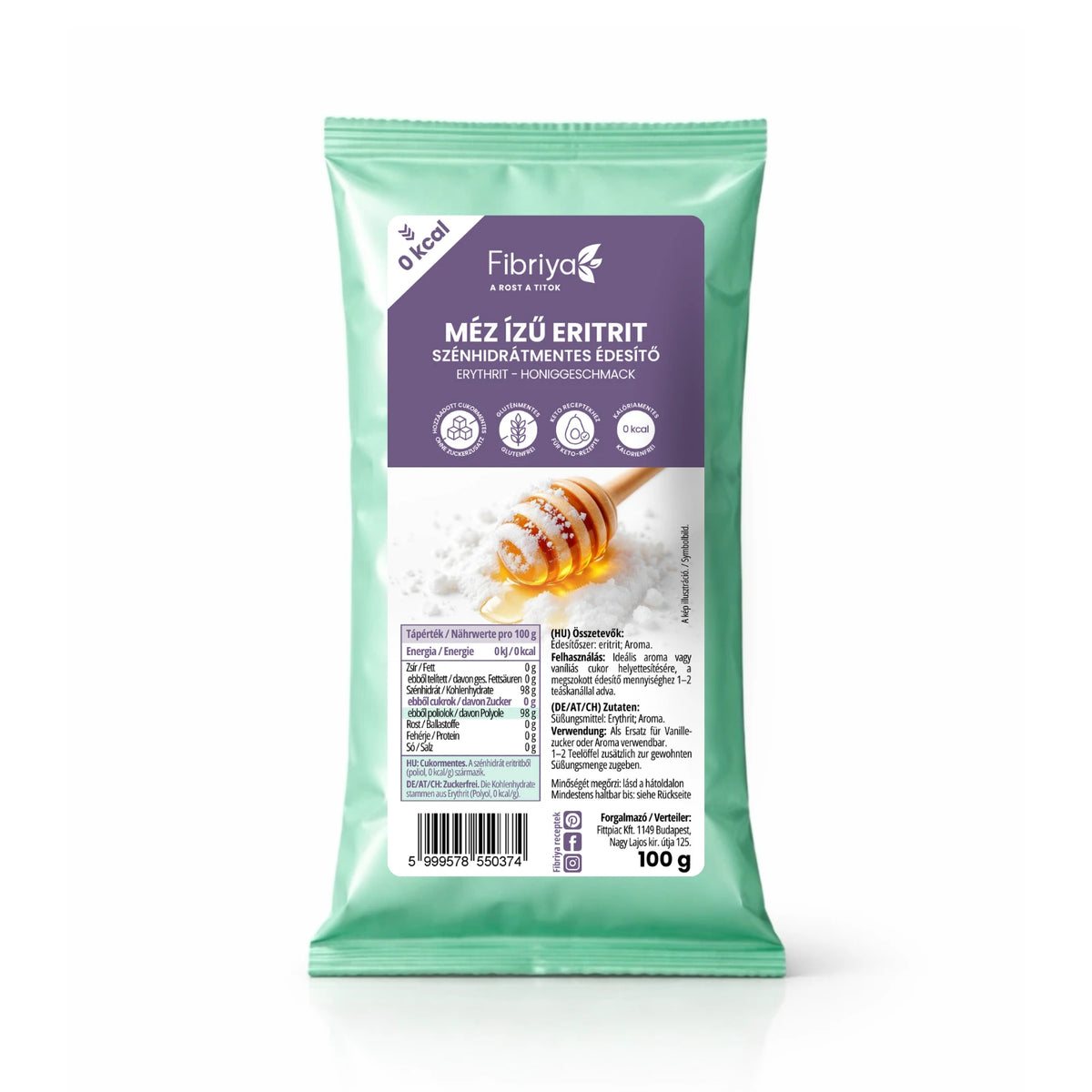 Fibriya Erythrit Honiggeschmack 100g